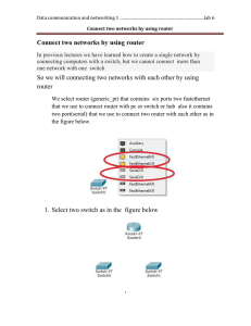 Connect two networks by using router