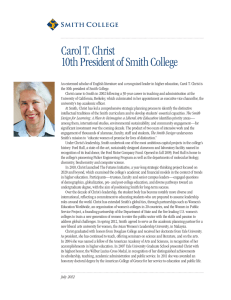 Carol T. Christ 10th President of Smith College