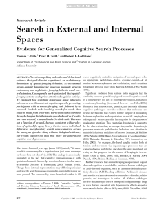 Search in External and Internal Spaces Evidence for Generalized Cognitive Search Processes