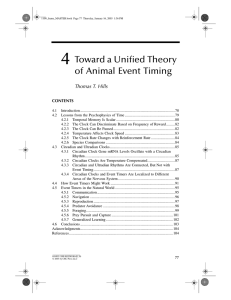 4  Toward a Unified Theory of Animal Event Timing