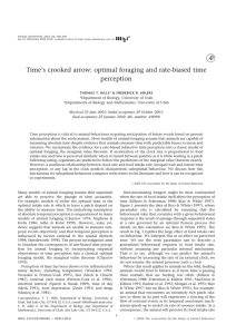 Time’s crooked arrow: optimal foraging and rate-biased time perception