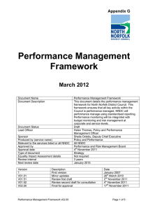 Performance Management Framework March 2012