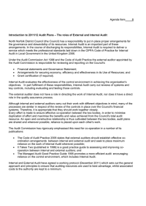 Agenda Item        ...  North Norfolk District Council (the Council) has a responsibility to... Introduction to 2011/12 Audit Plans – The roles of External...