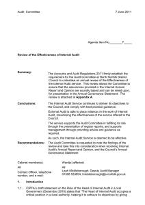 Audit  Committee 7 June 2011  Agenda Item No________7_____