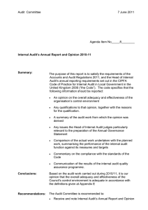 Audit  Committee 7 June 2011  Agenda Item No_____8________