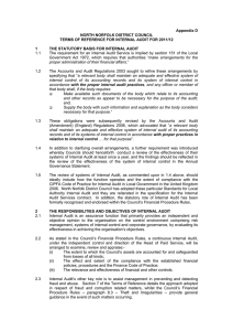 Appendix D NORTH NORFOLK DISTRICT COUNCIL 1