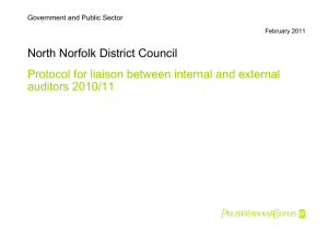 North Norfolk District Council Protocol for liaison between internal and external