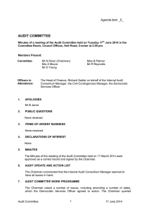 AUDIT COMMITTEE Agenda item _5_