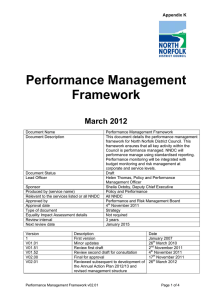 Performance Management Framework March 2012