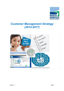 Customer Management Strategy (2014-2017)