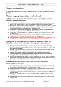 Jobs and the Local Economy 2012 -2013