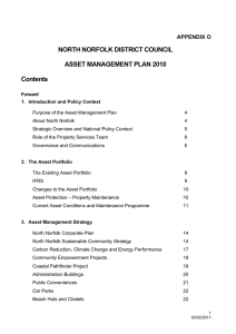 NORTH NORFOLK DISTRICT COUNCIL ASSET MANAGEMENT PLAN 2010 Contents APPENDIX O