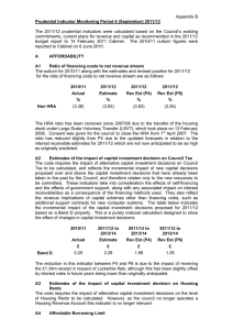 Appendix B Prudential Indicator Monitoring Period 6 (September) 2011/12