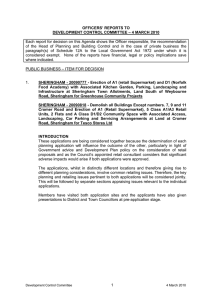 OFFICERS’ REPORTS TO DEVELOPMENT CONTROL COMMITTEE – 4 MARCH 2010