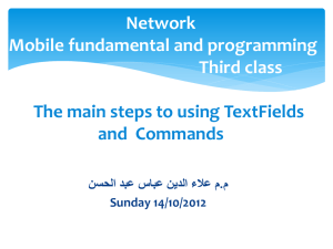 Network Mobile fundamental and programming Third class