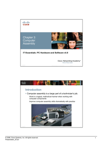 Chapter 3: Computer Assembly Introduction