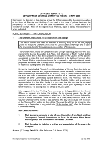 OFFICERS’ REPORTS TO DEVELOPMENT CONTROL COMMITTEE (WEST) – 22 MAY 2008