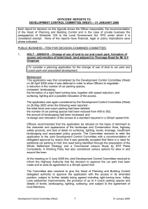 OFFICERS’ REPORTS TO DEVELOPMENT CONTROL COMMITTEE (WEST) – 31 JANUARY 2008