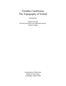 Giraldus Cambrensis The Topography of Ireland