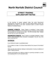 North Norfolk District Council  STREET TRADING EXPLANATORY NOTES