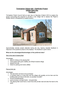 Trimingham Village Hall - Pathfinder Project Village Open Day Feedback