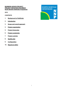 BUSINESS ADVICE PROJECT PROJECT INITIATION DOCUMENT North Norfolk Pathfinder Programme