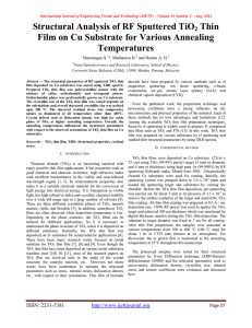 Structural Analysis of RF Sputtered TiO Thin Temperatures