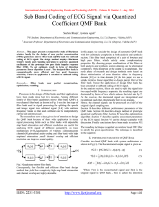 Sub Band Coding of ECG Signal via Quantized Coefficient QMF Bank