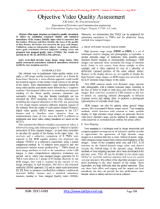 Objective Video Quality Assessment N.Krishna , M. Sivasubramanyam