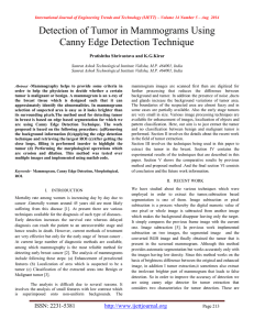 Detection of Tumor in Mammograms Using Canny Edge Detection Technique