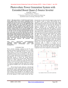 Photovoltaic Power Generation System with Extended Boost Quasi-Z-Source Inverter