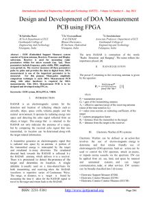 Design and Development of DOA Measurement PCB using FPGA B.Sabitha Rani Ch.Viswandham