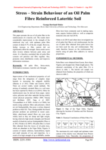 Stress – Strain Behaviour of an Oil Palm George Rowland Otoko ABSTRACT