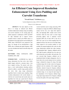 An Efficient Cum Improved Resolution Enhancement Using Zero Padding and Curvelet Transforms