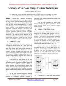 A Study of Various Image Fusion Techniques  Amit Kumar Pathak , M.P.Parsai