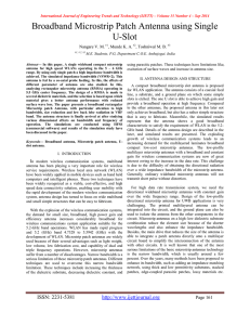 Broadband Microstrip Patch Antenna using Single U-Slot  Nangare V. M.