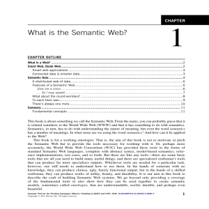 1 What is the Semantic Web? CHAPTER