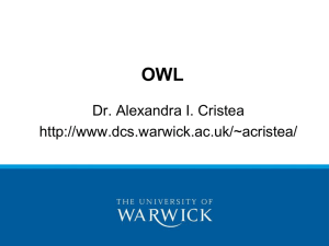 OWL Dr. Alexandra I. Cristea