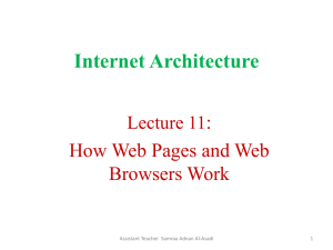 Internet Architecture : How Web Pages and Web Browsers Work