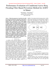 Performance Evaluation of Conditional Active Rreq in Manet