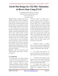 Earth Mat Design for 132/33Kv Substation in Rivers State Using ETAP