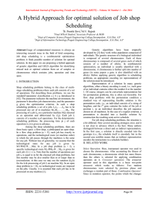 A Hybrid Approach for optimal solution of Job shop Scheduling M.V. Rajesh