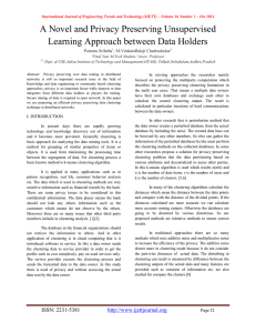 A Novel and Privacy Preserving Unsupervised Learning Approach between Data Holders