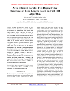 Area Efficient Parallel FIR Digital Filter Algorithm G.Sreenivasulu