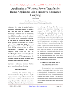 Application of Wireless Power Transfer for Home Appliances using Inductive Resonance Coupling