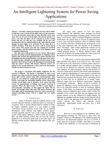 An Intelligent Lightening System for Power Saving Applications A.Somasekhar , B.Umakanth