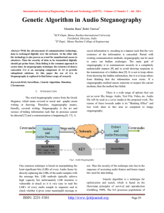 Genetic Algorithm in Audio Steganography Manisha Rana ,Rohit Tanwar