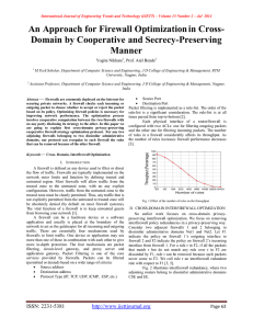 An Approach for Firewall Optimization in Cross- Domain by Cooperative and Secrecy-Preserving Manner