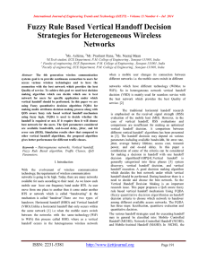 Fuzzy Rule Based Vertical Handoff Decision Strategies for Heterogeneous Wireless Networks
