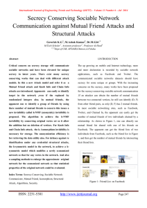 Secrecy Conserving Sociable Network Communication against Mutual Friend Attacks and Structural Attacks Dr.M.Giri